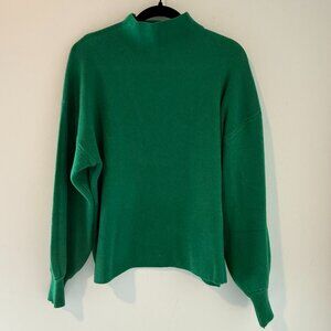 Vici Amsterdam Mock Neck Sweater | Kelly Green | Size Large